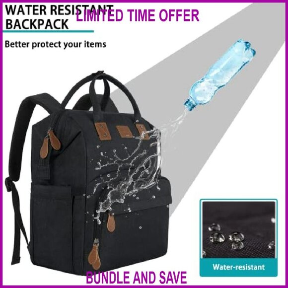 17 Inch Laptop Backpack with Insulated Lunch Compartment USB Port Travel main image 5